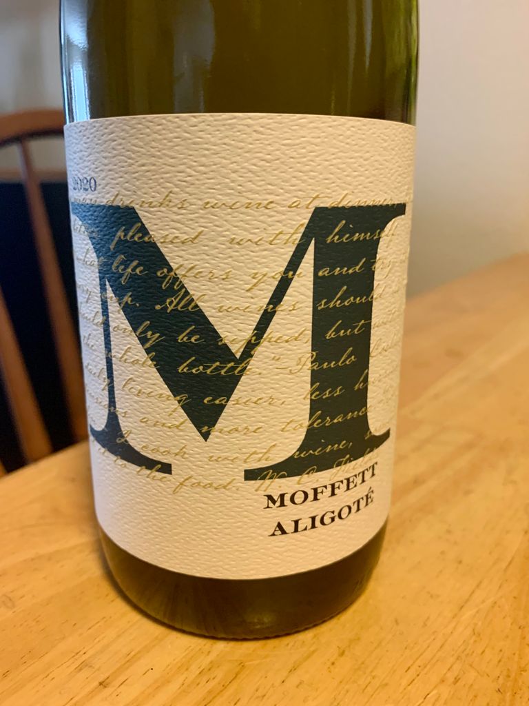 2020 Moffett Vineyards Aligoté, USA, Oregon, Willamette Valley