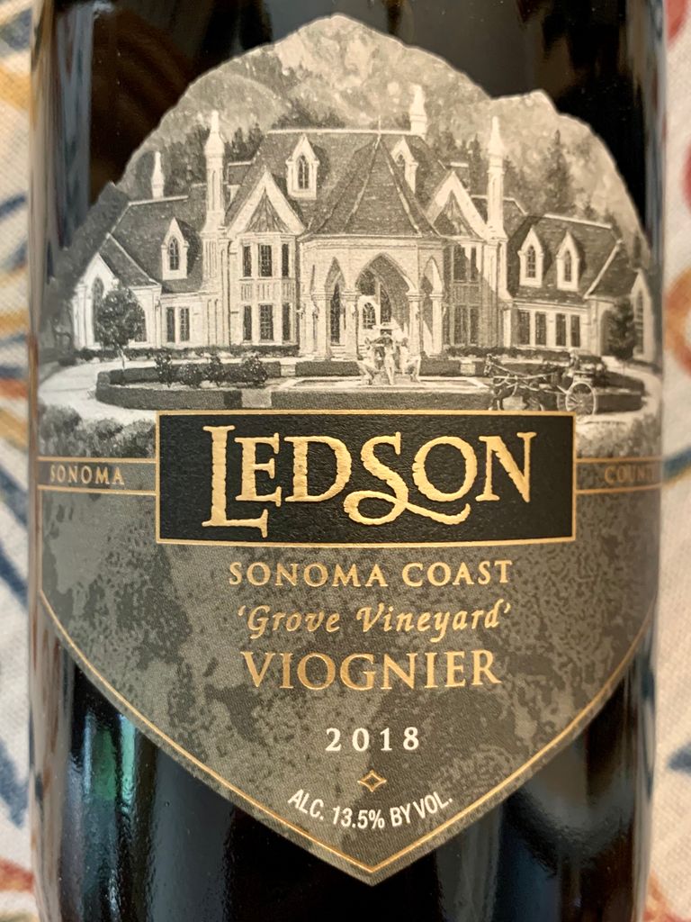 2019 Ledson Viognier, USA, California, Sonoma County, Sonoma Coast
