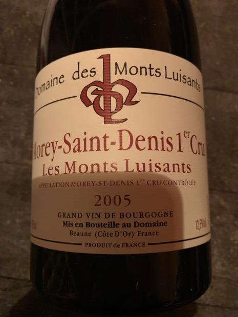 2005 Domaine des Monts Luisants Morey St. Denis 1er Cru Les