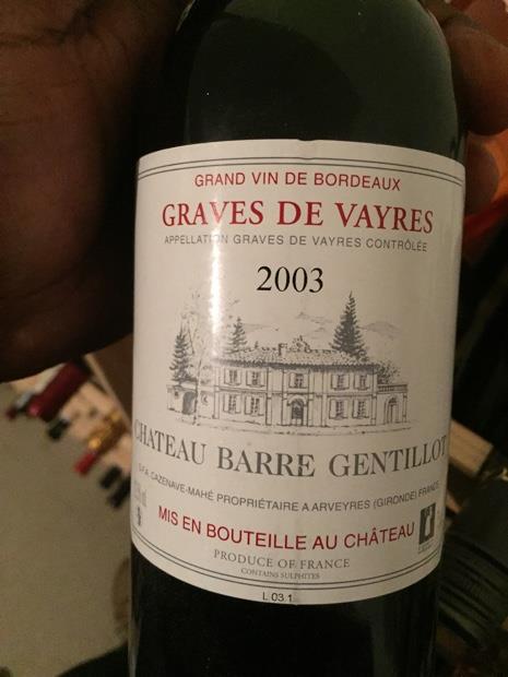 2020 Château Barre Gentillot Vieilles Vignes - CellarTracker