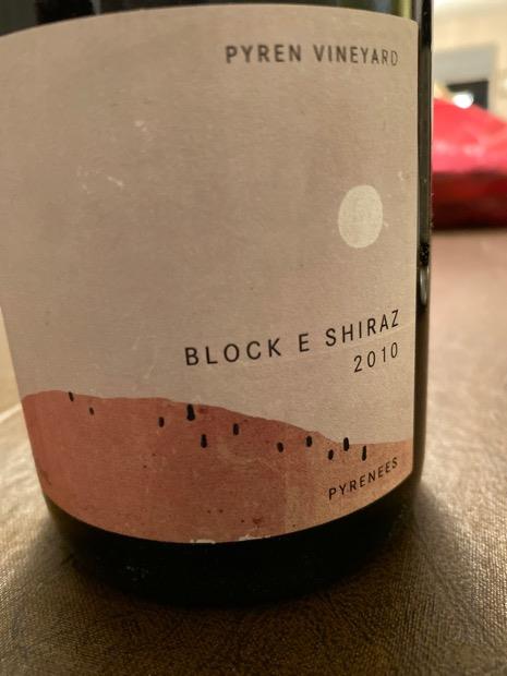 2010 Pyren Vineyard Shiraz Block E, Australia, Victoria, Western ...