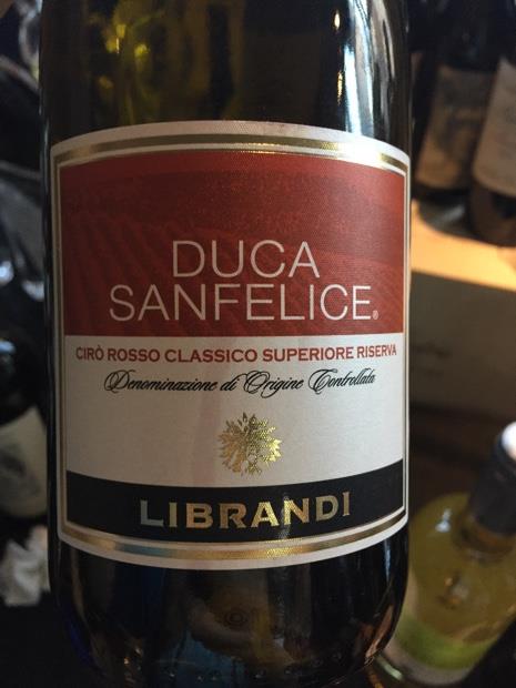 2005 Librandi Cir Classico Superiore Riserva Duca Sanfelice