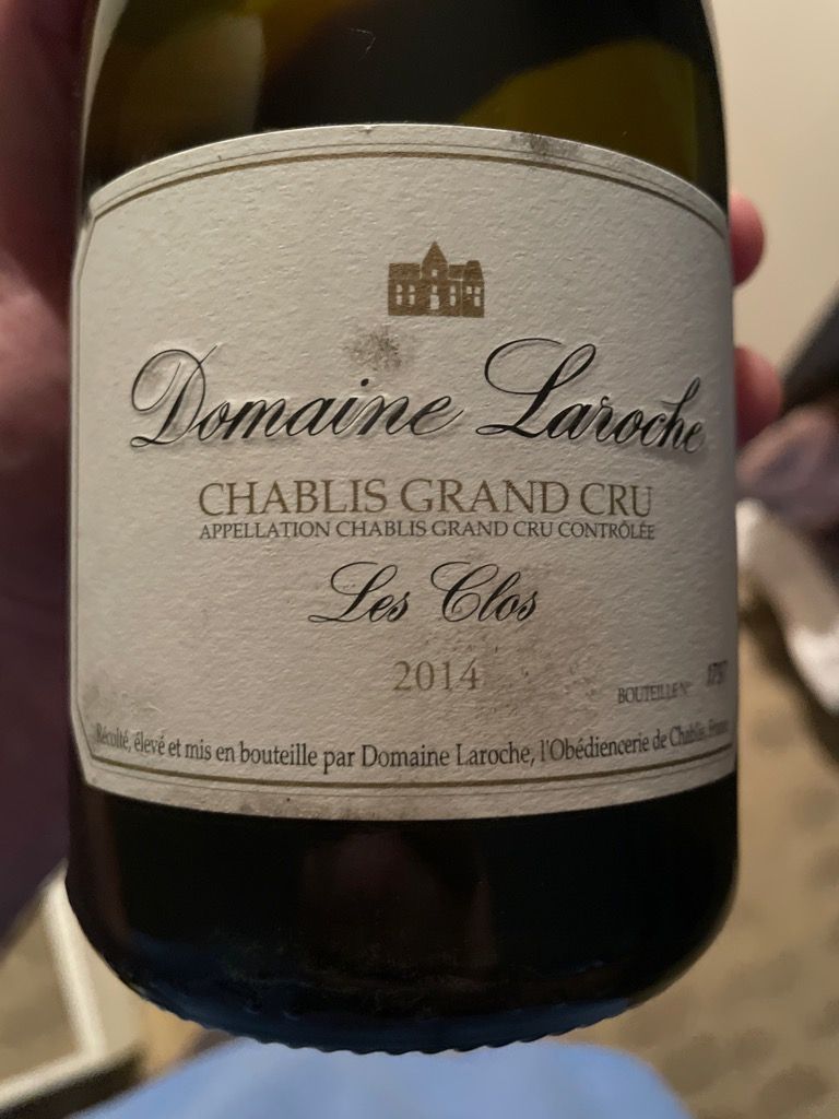 2014 Domaine Laroche Chablis Grand Cru Les Clos - CellarTracker 2014 Domaine Laroche Chablis Grand Cru Les Clos - CellarTracker