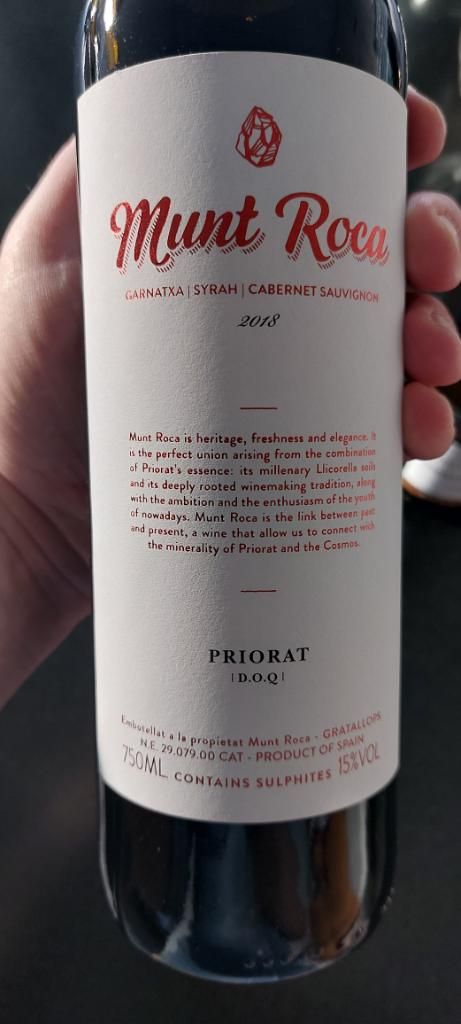 2018 Munt Roca Priorat, Spain, Catalunya, Priorat - CellarTracker