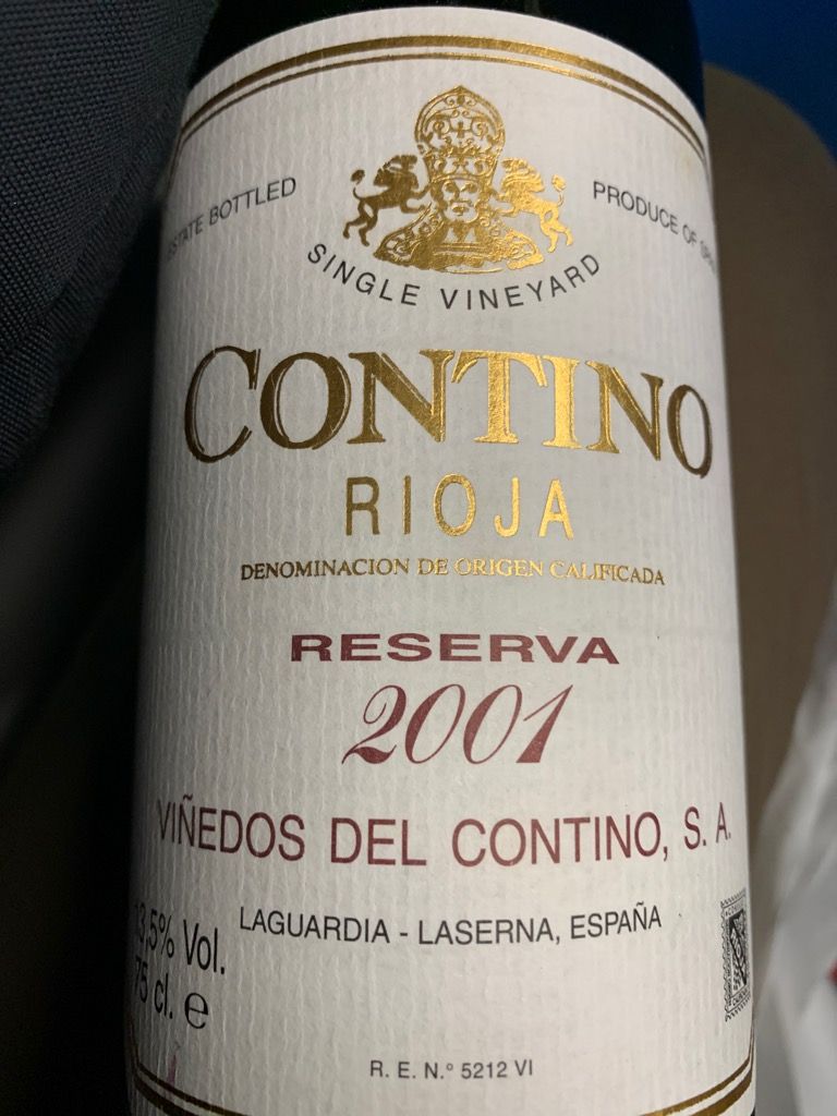 2000 Bodegas y Viñedos del Contino Rioja Laserna Reserva, Spain, La ...