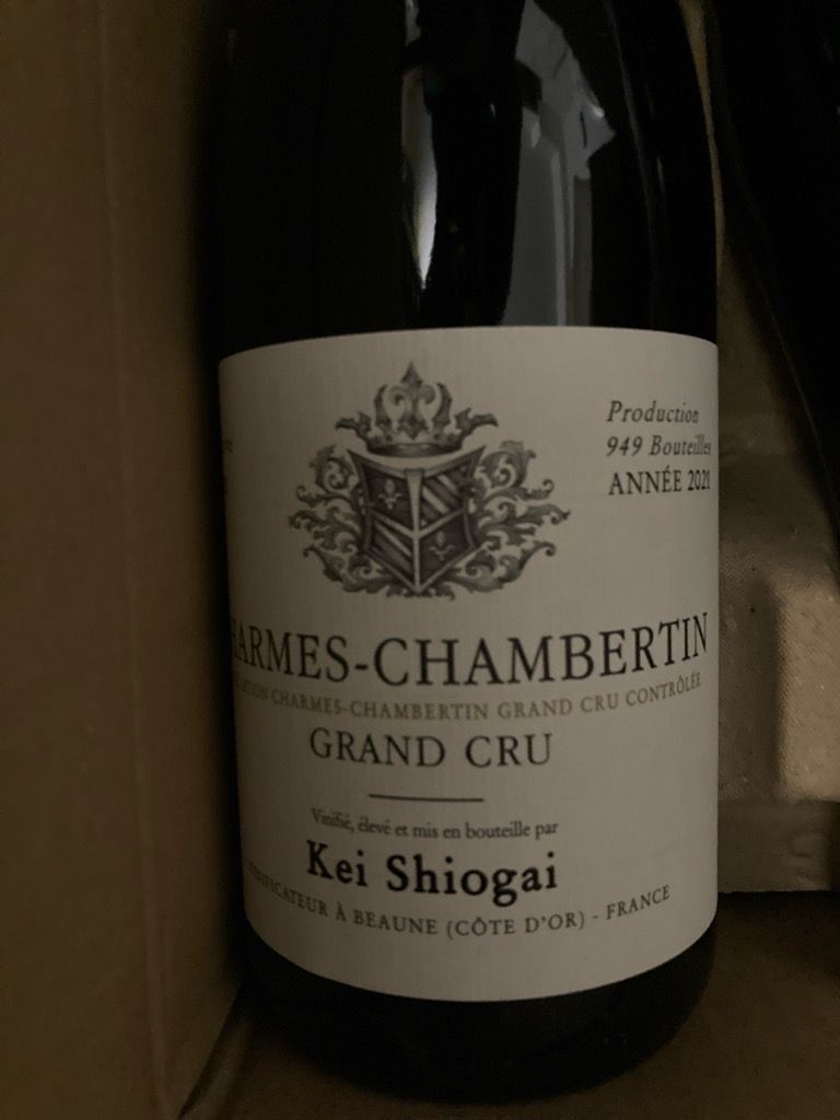 シャルム・シャンベルタン2020 Kei Shiogai 2020 Kei Shiogai Gevrey-Chambertin 1er Cru Cherbaudes - CellarTracker