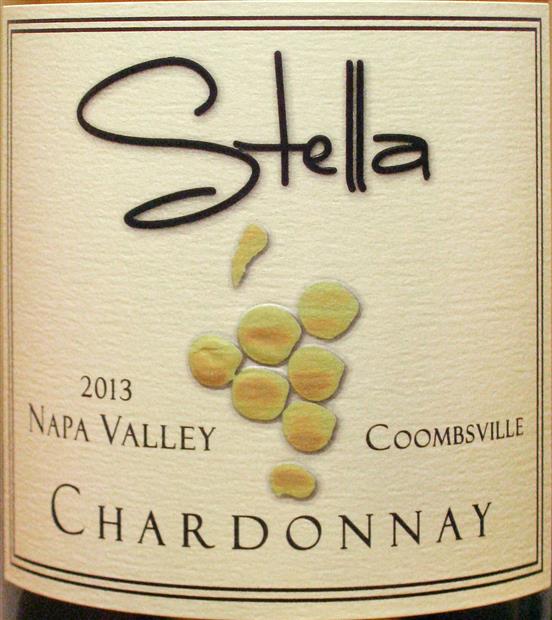 2014 Stella Wines Chardonnay, USA, California, Napa Valley, Coombsville