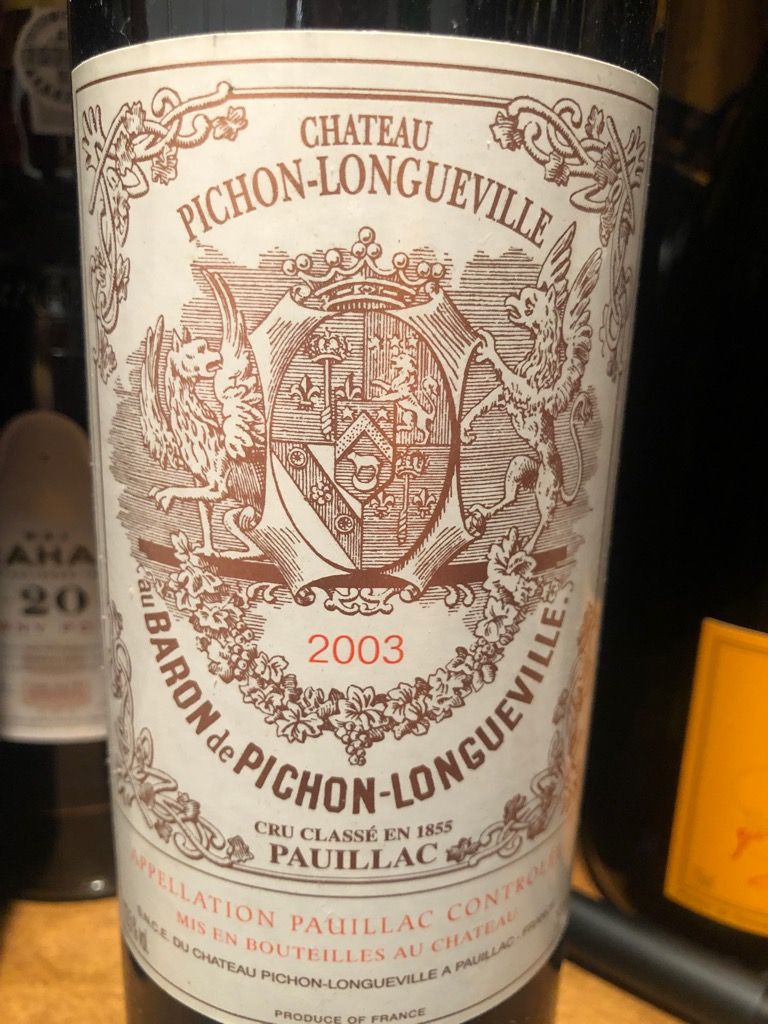 2003 Château Pichon-Longueville Baron - CellarTracker 2003 Château Pichon-Longueville Baron - CellarTracker