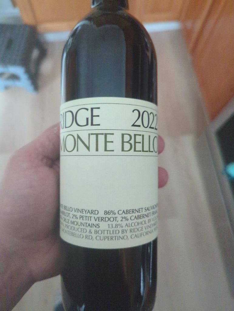 2022 Ridge Monte Bello - CellarTracker