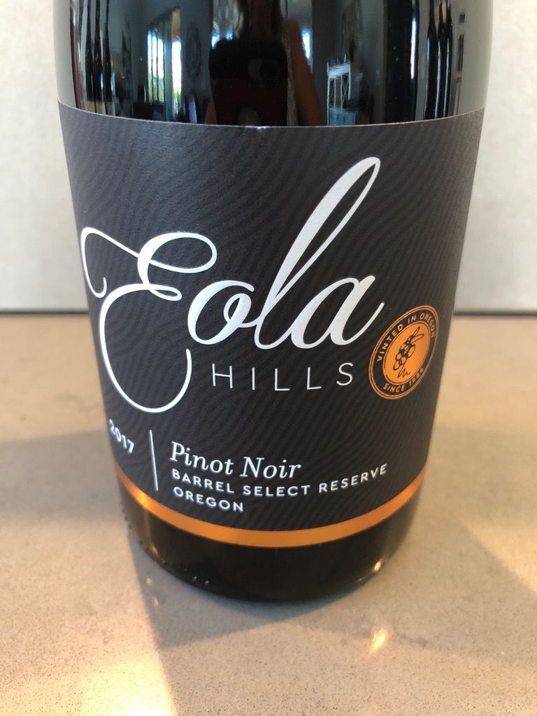 2017 Eola Hills Wine Cellars Pinot Noir Barrel Select Reserve, USA