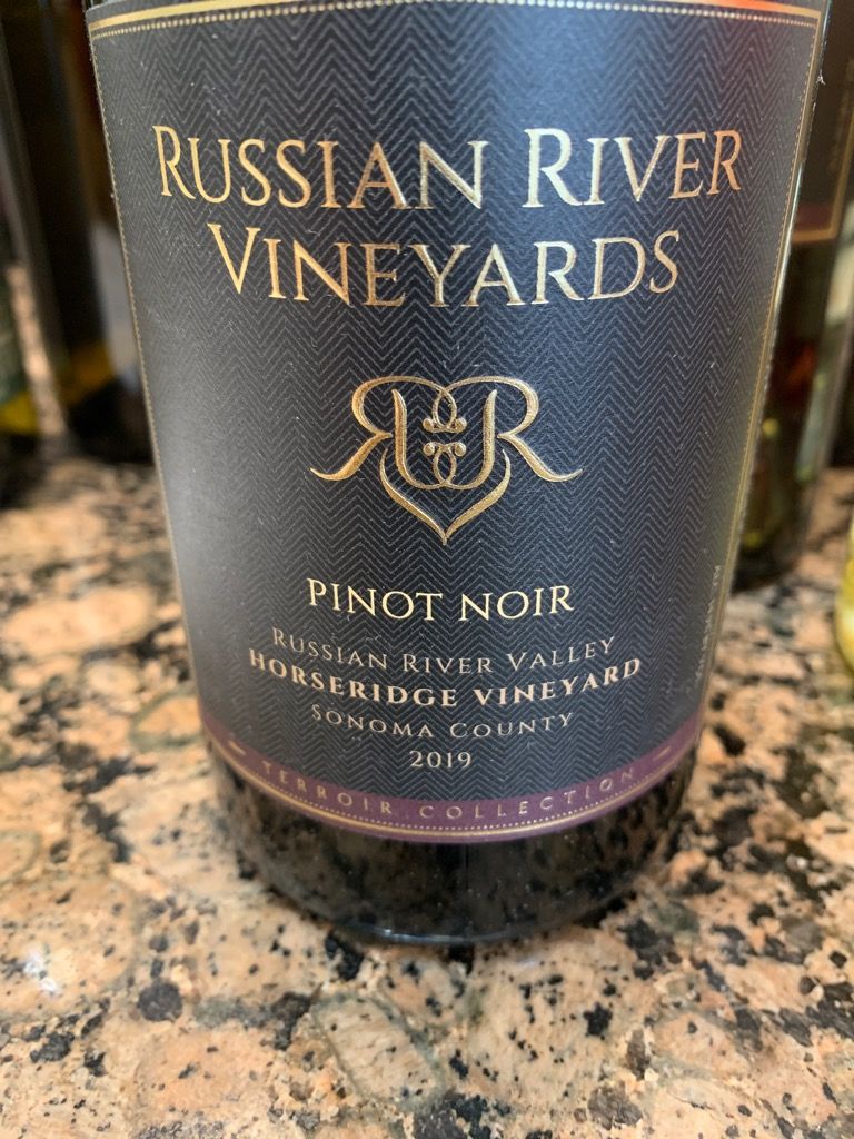 2019 Russian River Vineyards Pinot Noir Horseridge Vineyard Russian ...