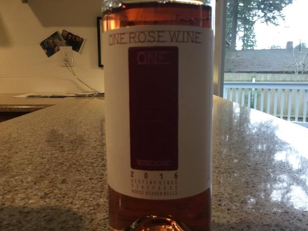 2016 One Wines Inc. One Rose Wine Destiny Ridge Vineyard, USA ...