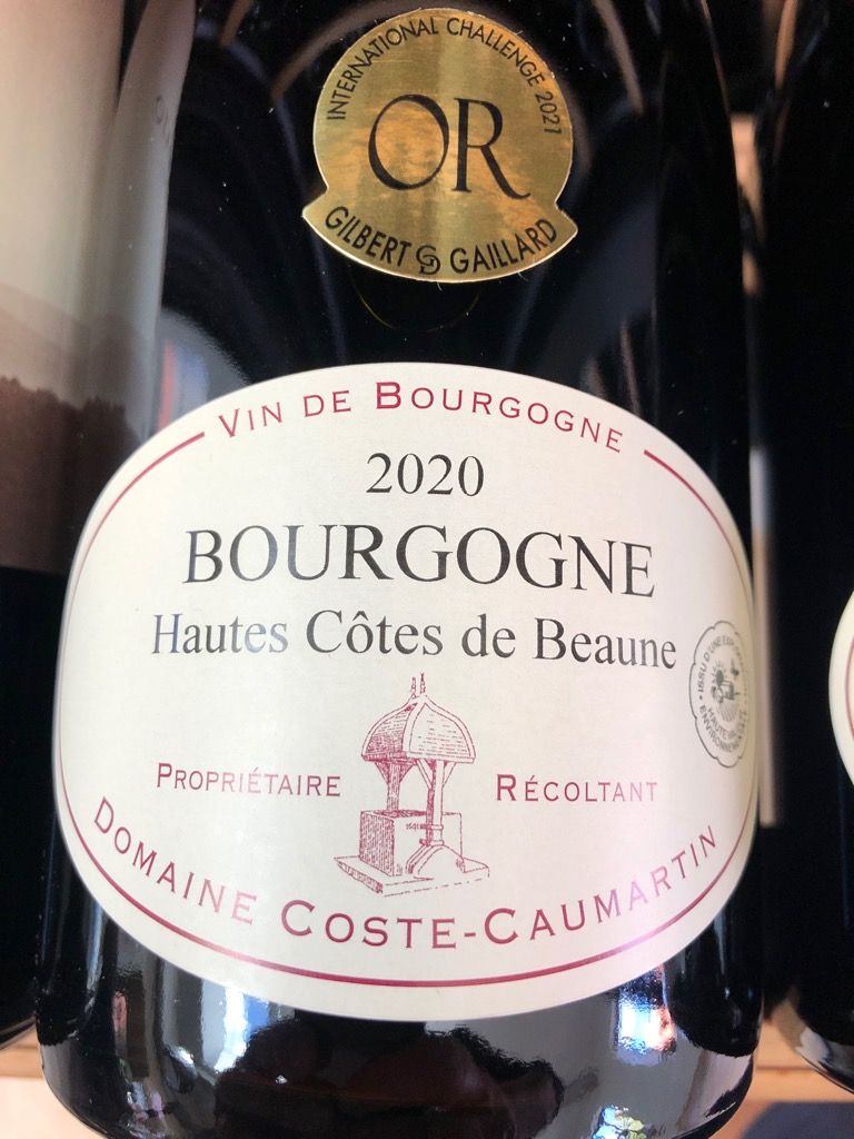 2020 Domaine Coste-Caumartin Bourgogne Hautes-Côtes De Beaune Rouge ...