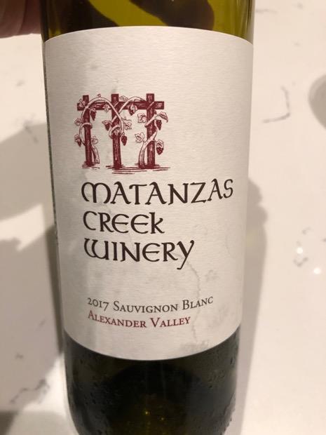 2017 Matanzas Creek Winery Sauvignon Blanc, USA, California, Sonoma ...