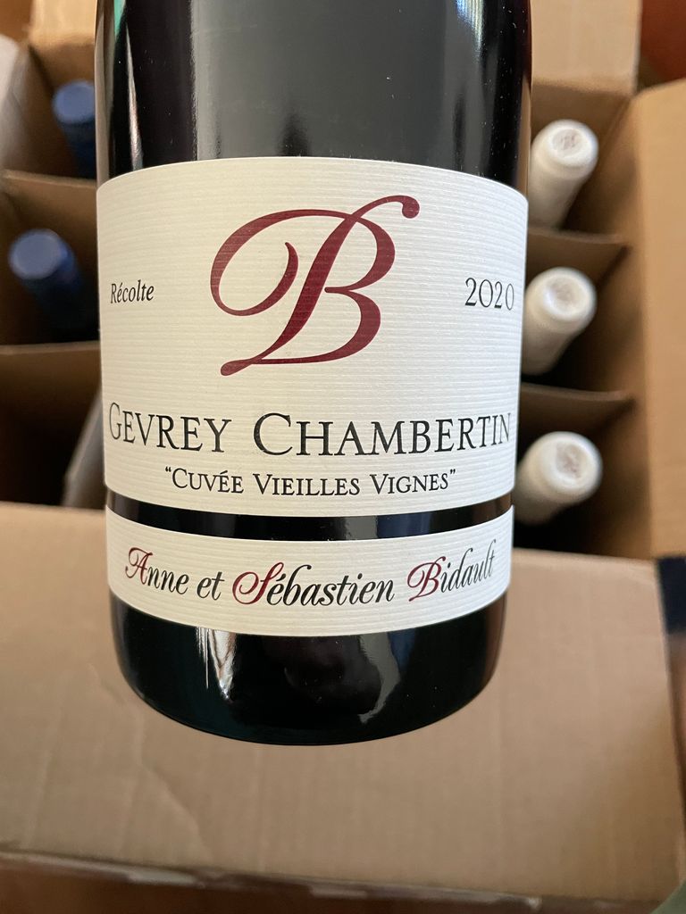 2020 Anne et Sébastien Bidault Gevrey-Chambertin Cuvée Vieilles