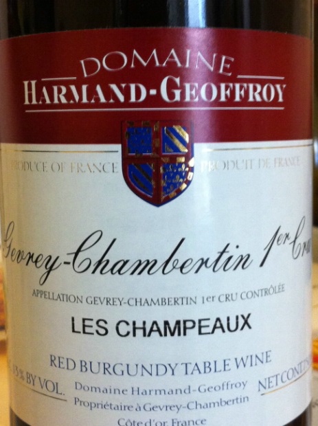 2016年Gevrey Chambertin Harmand Geoffroy 【公式通販】
