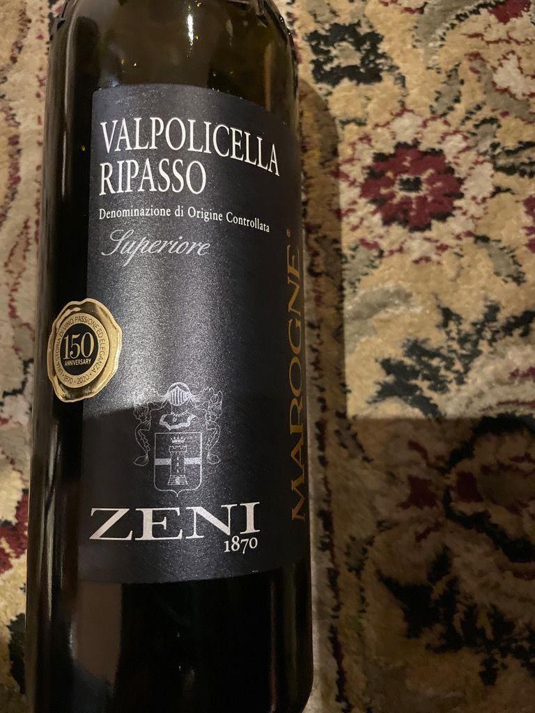 Zeni Ripasso 2019 Zeni Ripasso della Valpolicella Superiore Marogne, Italy, Veneto ...