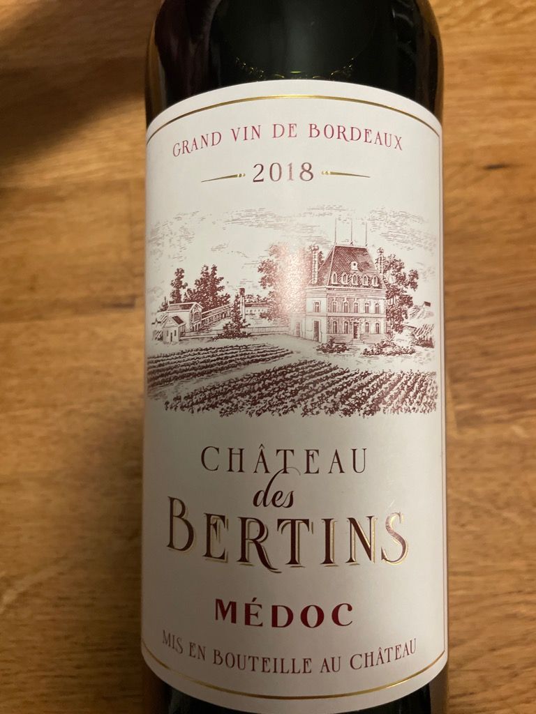 France - Frankrijk, Médoc, Château Des Bertins 2018 Rouge, 75 cl