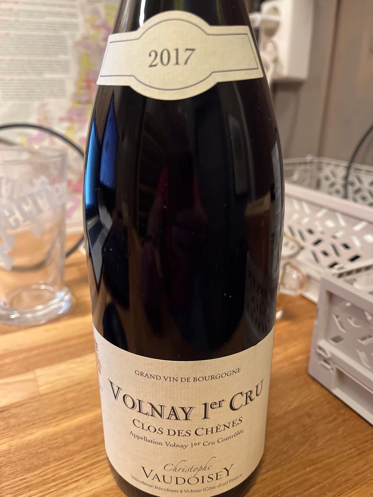 ワイン Domaine Vaudoisey Volnay 2017 2017 Christophe Vaudoisey Volnay 1er Cru Clos des Chênes