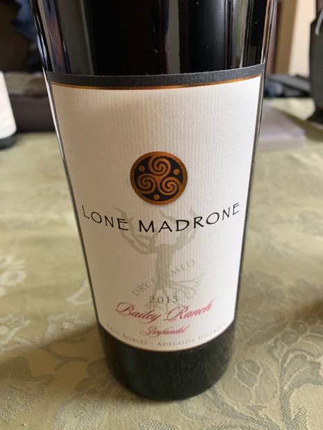 2015 Lone Madrone Zinfandel Bailey Ranch, USA, California, Central ...