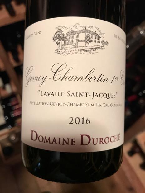 2016 Domaine Duroché Gevrey-Chambertin 1er Cru Lavaut St. Jacques ...