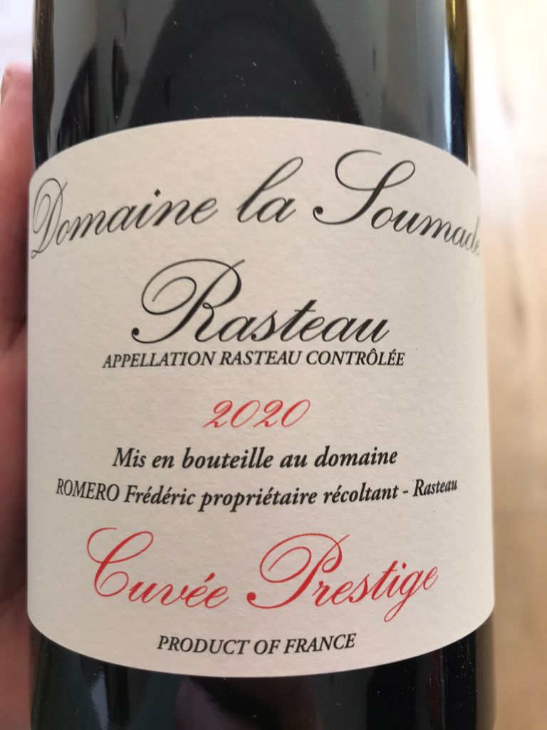 2020 Domaine La Soumade Rasteau Cuvée Prestige France Rhône Southern