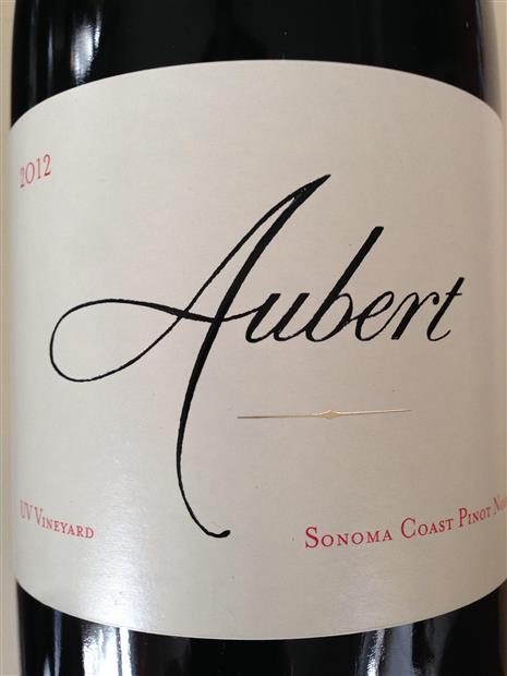 2012 Aubert Pinot Noir UV Vineyard - CellarTracker