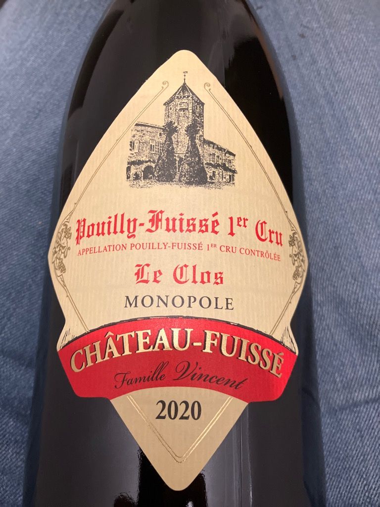 2020 ChâteauFuissé PouillyFuissé Premier Cru Le Clos, France, Burgundy, Mâconnais, Pouilly