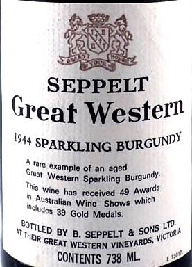 1987 Seppelt Shiraz Sparkling Burgundy Great Western - CellarTracker