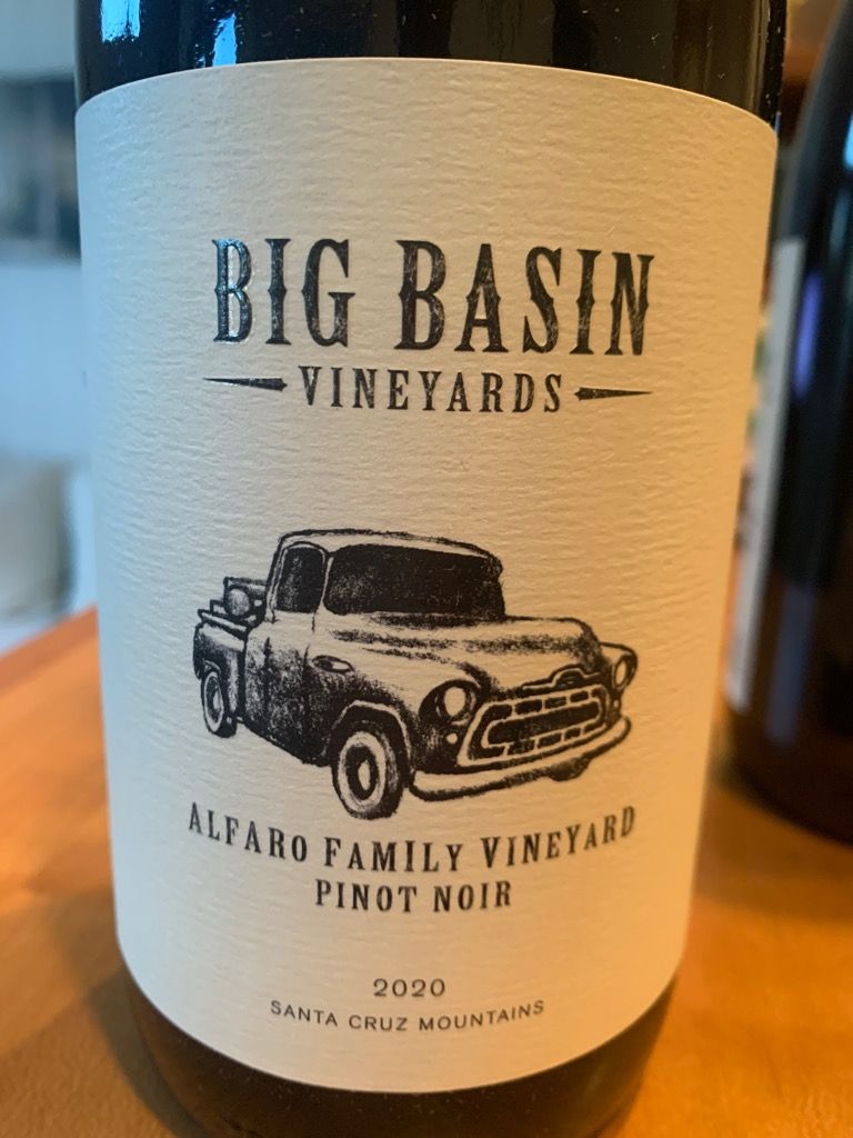 2013 Big Basin Vineyards Pinot Noir Alfaro Family Vineyard