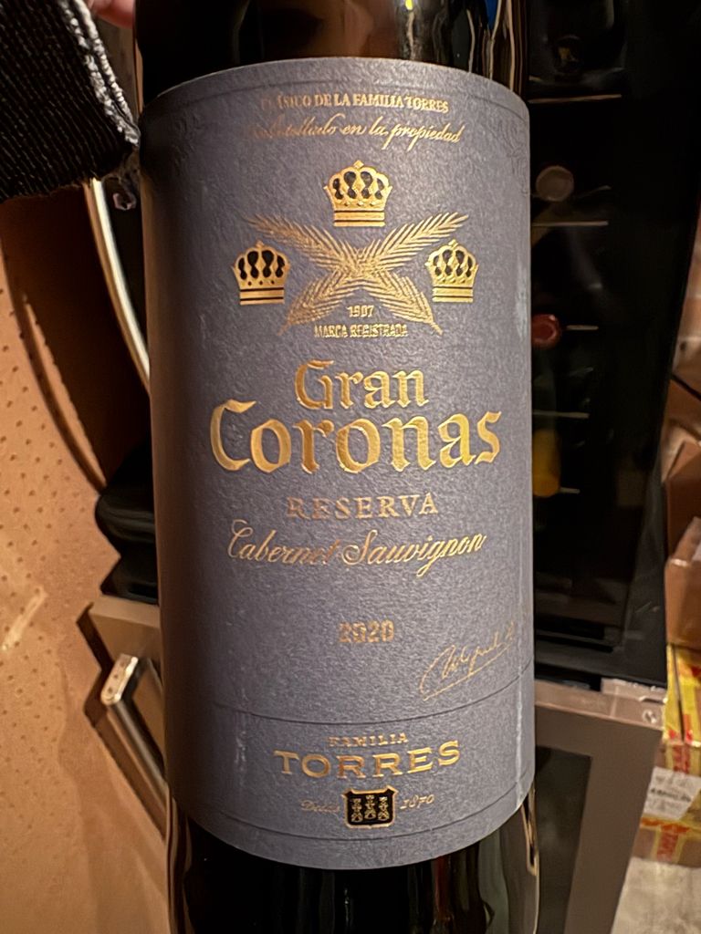 2020 Torres Cabernet Sauvignon Penedès Gran Coronas Reserva