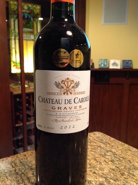 2012 Château de Carolle, France, Bordeaux, Graves - CellarTracker