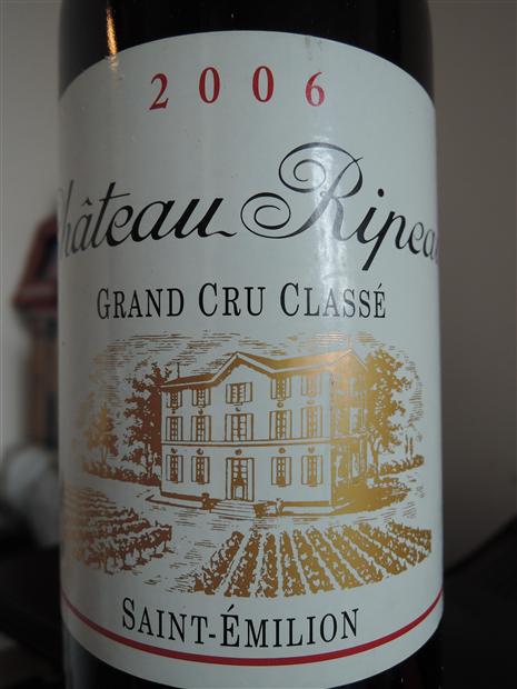 2006 Château Ripeau, France, Bordeaux, Libournais, St. Émilion Grand ...