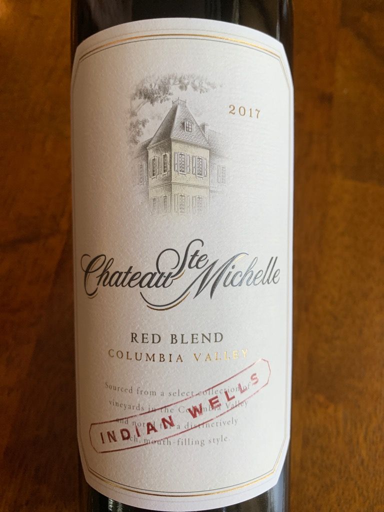 2017 Chateau Ste. Michelle Red Blend Indian Wells, USA, Washington ...