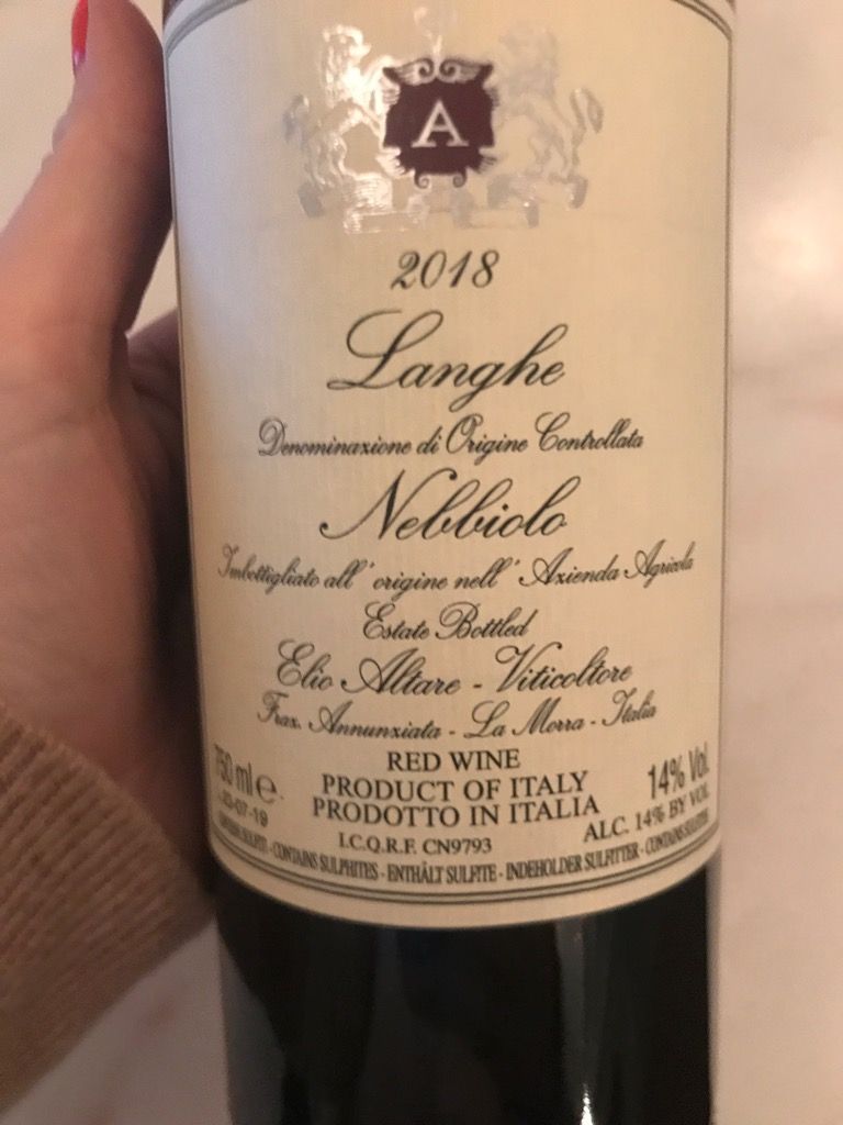 2018 Elio Altare Langhe Nebbiolo, Italy, Piedmont, Langhe, Langhe DOC ...