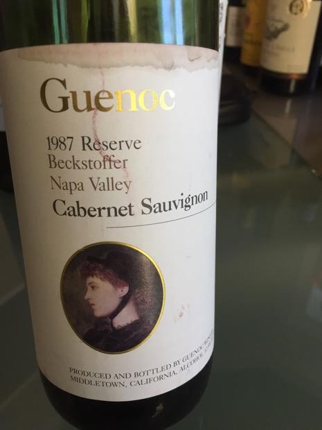ワイン Guenoc 1997 Cabernet Sauvignon 1997 Guenoc Cabernet Sauvignon Reserve Beckstoffer IV - CellarTracker