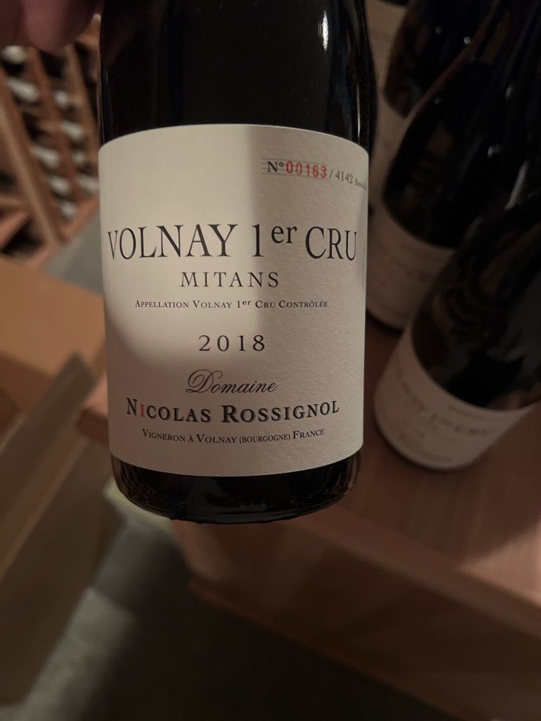 2019 Nicolas Rossignol Volnay 1er Cru Les Mitans - CellarTracker