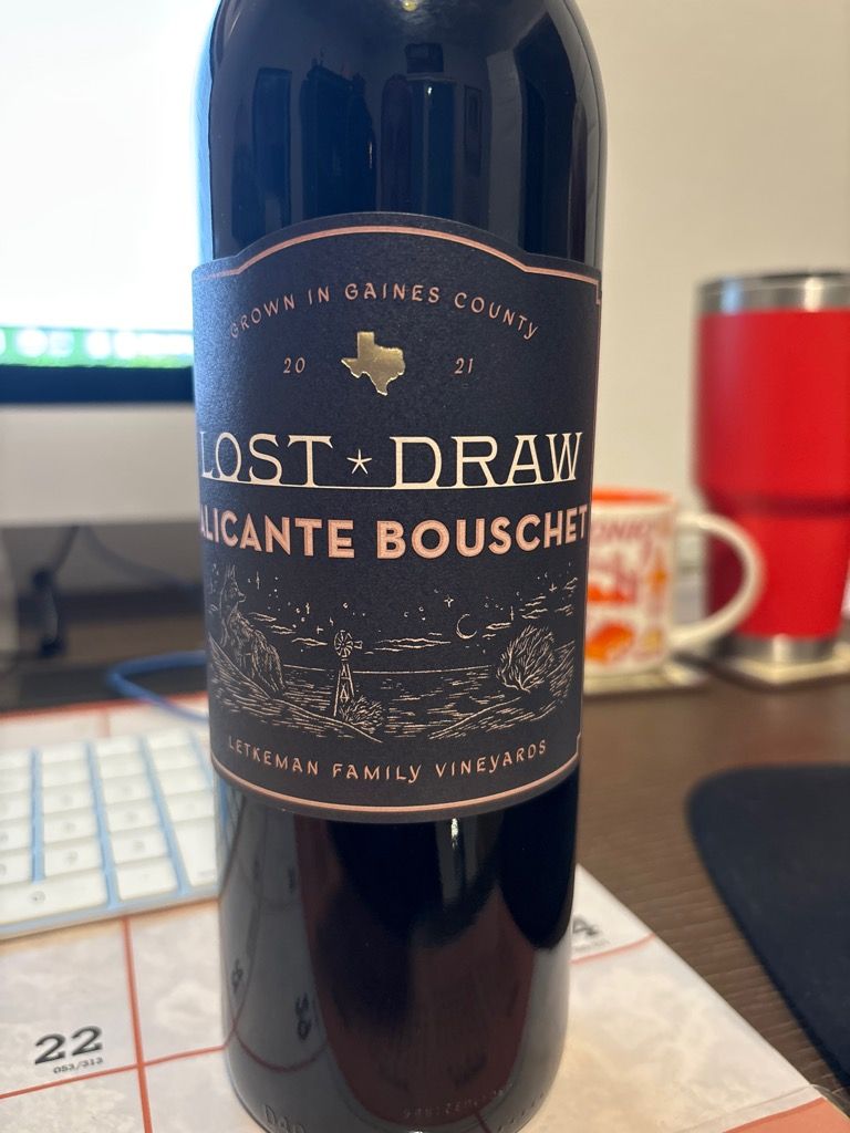 2021 Lost Draw Cellars Alicante Bouschet Letkeman Family Vineyards