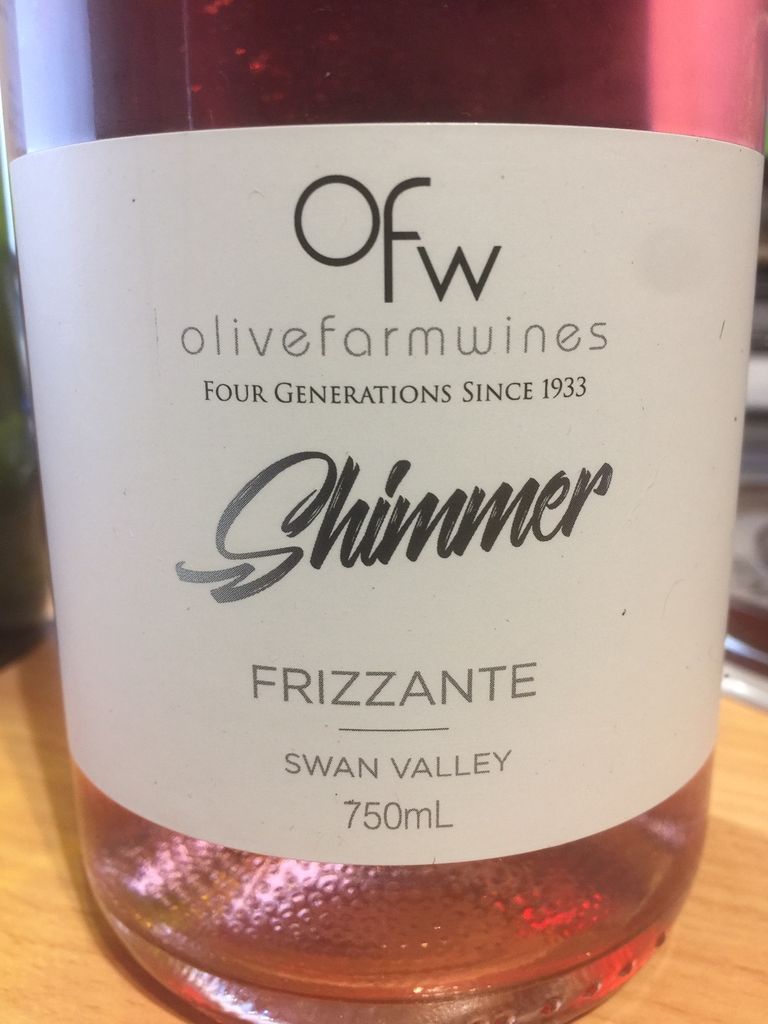 chikane Kræft Orientalsk NV Olive Farm Wines Shimmer Frizzante, Australia, Western Australia,  Greater Perth, Swan Valley - CellarTracker