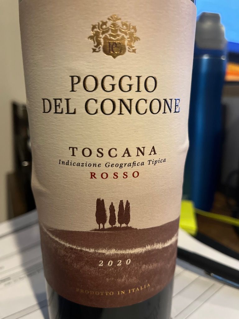 2020 Poggio del Concone Toscana Rosso Toscana IGT, Italy, Tuscany