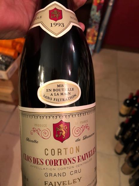 1998 Faiveley Corton-Clos des Cortons Faiveley - CellarTracker