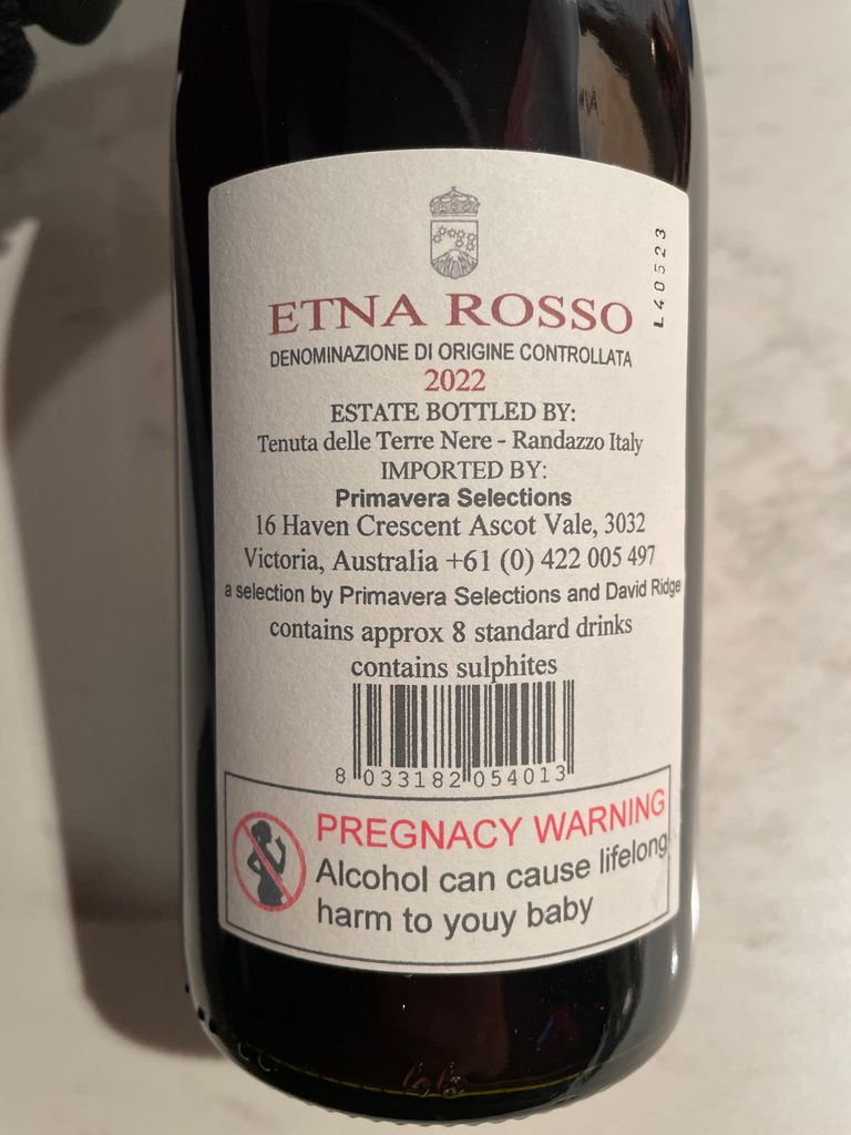2022 Tenuta delle Terre Nere Etna Rosso - CellarTracker