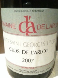 2007 Domaine de L'Arlot Nuits St. Georges 1er Cru Clos de l