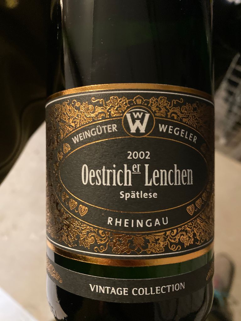 2002 Wegeler Oestricher Lenchen Riesling Spätlese - CellarTracker
