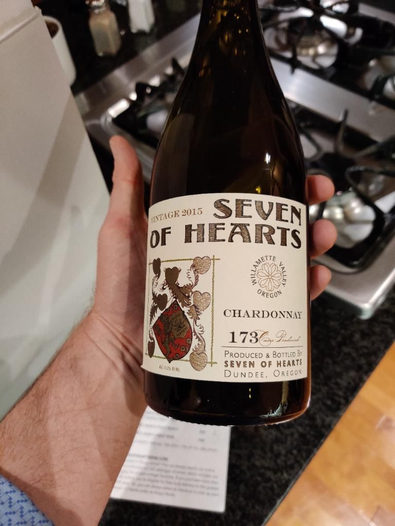 2016 Seven of Hearts Chardonnay, USA, Oregon, Willamette Valley