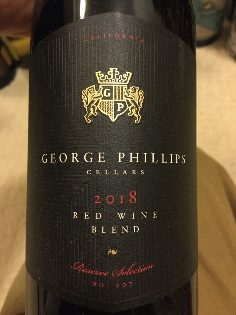 2017 Phillips Cellars Red Wine Blend Reserve Selection No. 007, USA, California, North