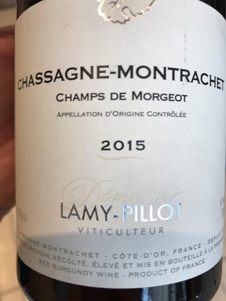 2015 Domaine Lamy-Pillot Chassagne-Montrachet Champs de Morgeot