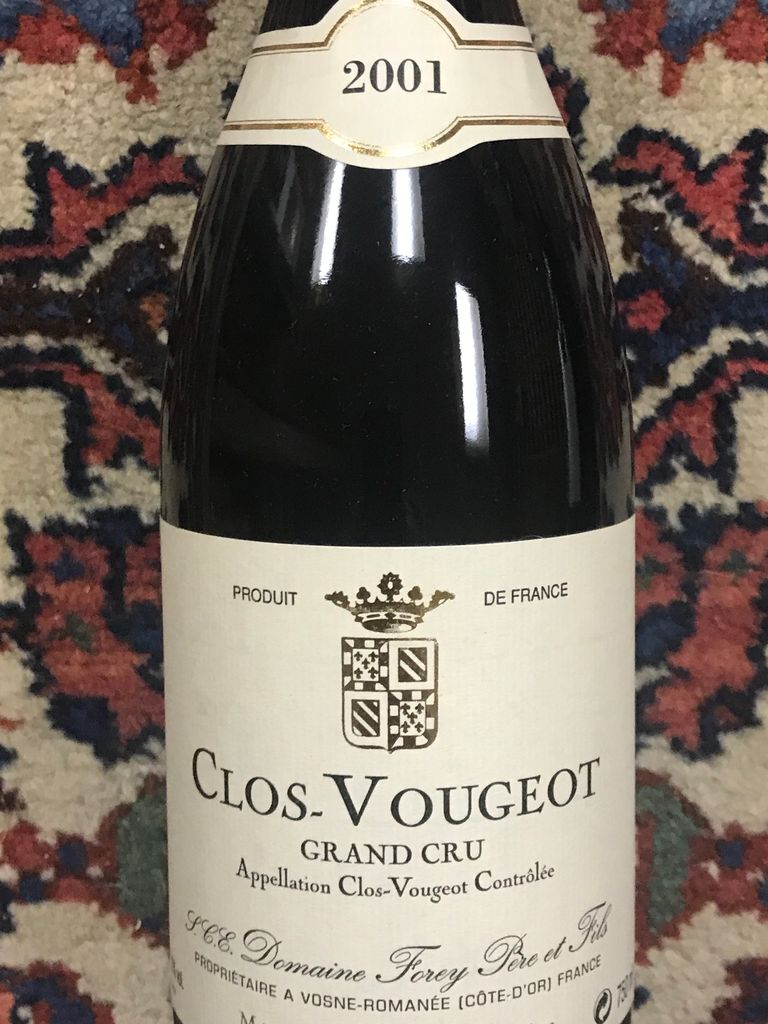 2001 Forey Père et Fils Clos Vougeot, France, Burgundy, Côte de Nuits ...