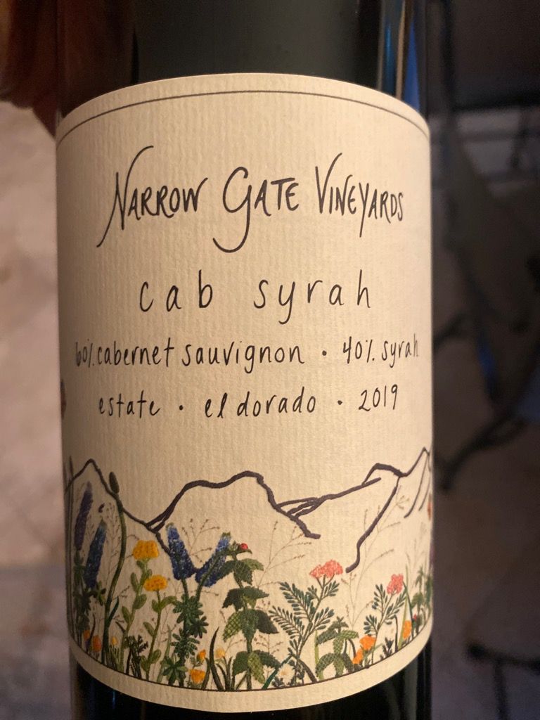 2019 Narrow Gate Vineyards Syrah, USA, California, Sierra