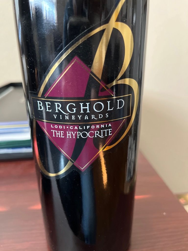 2019 Berghold Vineyards The Hypocrite, USA, California, Central Valley